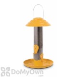 PineBush Tube Finch Feeder with Tray and Cap Yellow 12 in. (07054)