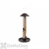 PineBush Tube Metal Bird Feeder with Antique Cap and Cooper Seed Tray 18 in. (07059)