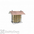 PineBush Metal Suet Bird Feeder with Brushed Cooper Roof (07507)