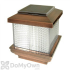 Pine Top Solar Plastic Fence Light with 2 Adapters - Copper Plated 