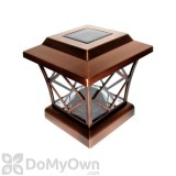Pine Top Solar Plastic Fence Light - Copper Plated 