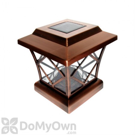 Pine Top Solar Plastic Fence Light - Copper Plated 