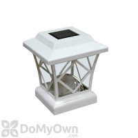 Pine Top Solar Plastic Fence Light - White 
