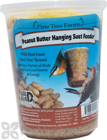 Pine Tree Farms Peanut Butter Hanging Suet Feeder 1.75 lb. (1120)