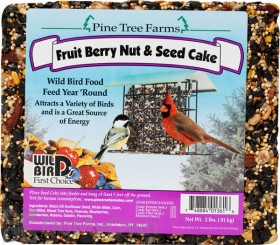 Pine Tree Farms Fruit Berry Nut and Seed Cake Bird Food 2 lb. (1361)