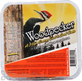 Pine Tree Farms Woodpecker Hi Energy Suet & Seed Cake 6011 - SINGLE