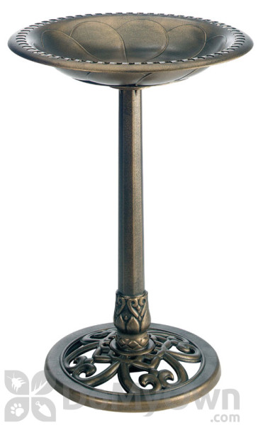 Rainbow Gardman Antique Bronze Pedestal Bird Bath (01281)