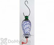 Rainbow Gardman Clear Cylinder with Blue Swirl Hummingbird Feeder (05713)