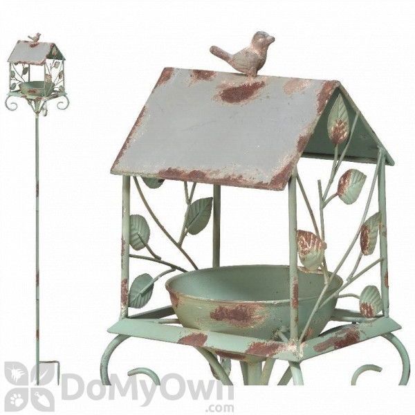 Regal Art And Gift Rustic Bird House Bird Feeder With Stake 10388