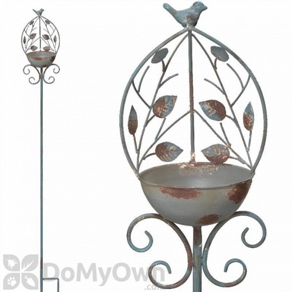 Regal Art And Gift Rustic Leaf Bird Feeder With Stake 10391