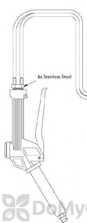 Stainless Steel Double Hose Barb with Clamps for Foamer Simpson (part #6a) (FSPT06a)