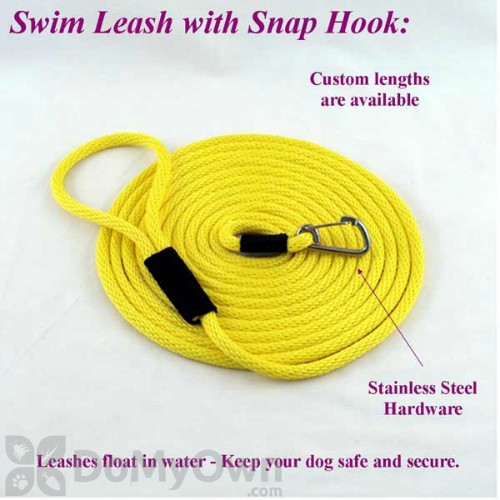 Soft Lines Floating Dog Swim Snap Leashes 1 / 2 in. Diameter x 50 Foot