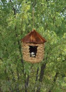 Songbird Essentials Large Hanging Grass Twine Bird House with Roof (SE10355)