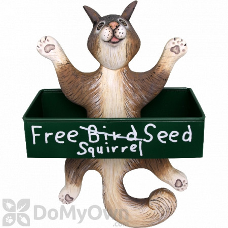 Songbird Essentials Dangling Squirrel Square Metal Tray Bird Feeder (SE3870134)