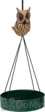 Songbird Essentials Owl Suspended Metal Tray Bird Feeder (SE3870406)