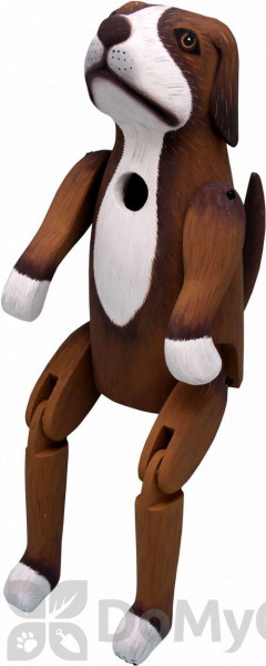 Songbird Essentials Hinged Brown and White Dog Bird House (SE388