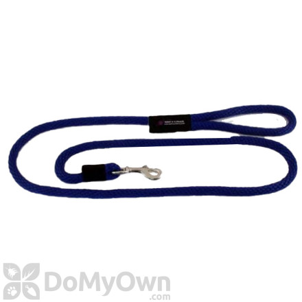 Soft Lines Small Dog Snap Leash - 1 / 4" Diameter x 6' Royal Blue
