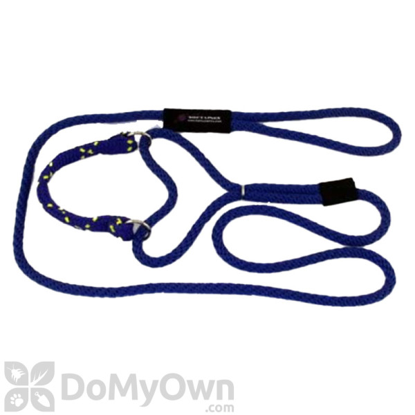 Soft Lines Martingale Dog Leash - 6\' x 1 / 2\" Round Large Royal 