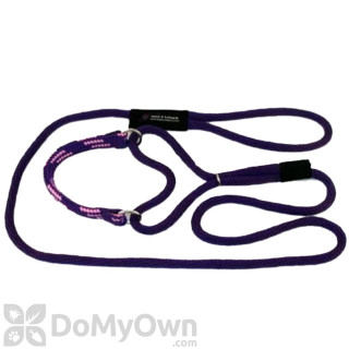 image of Soft Lines Martingale Dog Leash - 6' x 3 / 8 Round Small Purple Pink