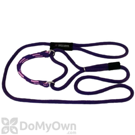 Soft Lines Martingale Dog Leash - 6' x 3 / 8" Round Small Purple Pink