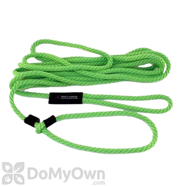 Soft Lines Floating Dog Swim Slip Leashes - 3 / 8\" Diameter x 40\' Lime Green