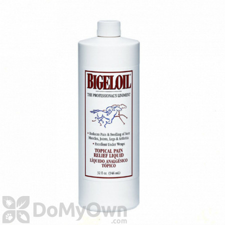 Bigeloil Liniment Topical Pain Relief Liquid for Horses 32 oz.