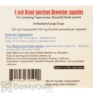 image of Oral Broad Spectrum Dewormer for Medium and Large Dogs