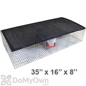 Bird Barrier Pigeon Trap with Shade, Water and Feeder